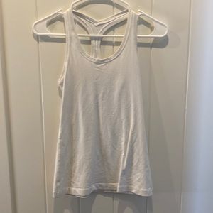 White, racer back, LuLulemon tank